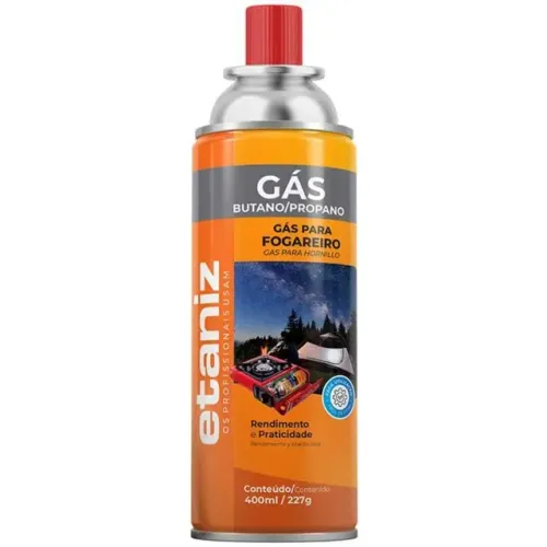 GAS PARA MACARICO / FOGAREIRO BUTANO E PROPANO 400ML / 227G