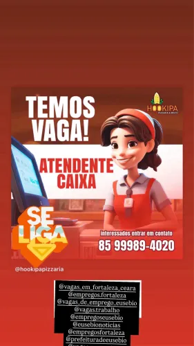 Vaga de emprego(atendente de caixa) Eusébio-Ce