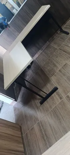 Mesa de Canto em L - Amadeirada - nova