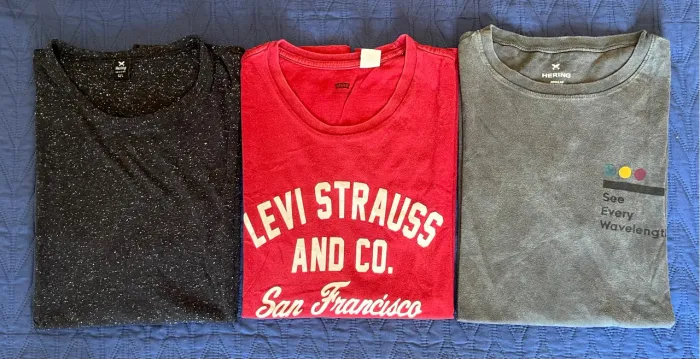 Lote de 3 Camisetas Estilosas - Levi's, Hering e Outras