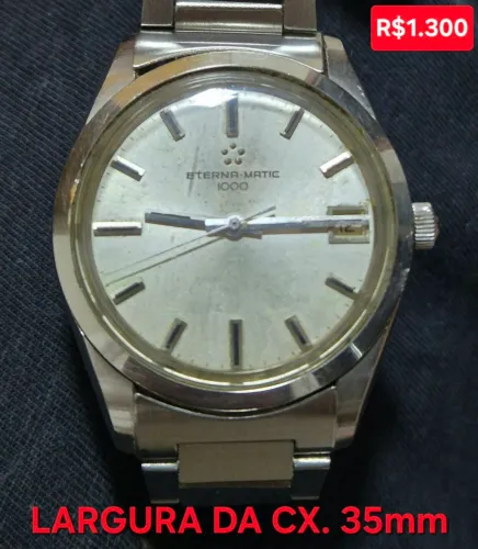 RELÓGIO ANTIGO ETERNAMATIC 1000