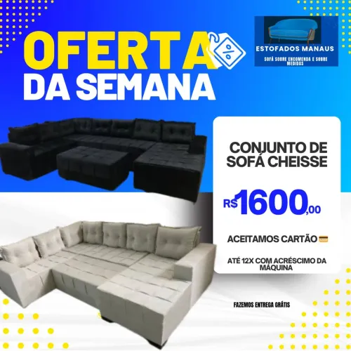 Conjunto de Sofá Cheisse ENTREGA GRÁTIS 
