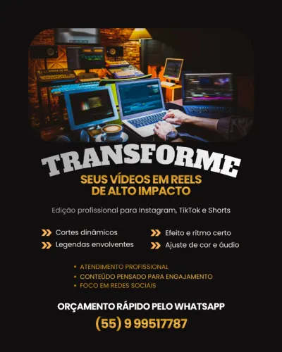 Edição Profissional de vídeos para Reels e Instagram