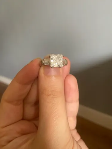 Anel de Diamante Solitário Prata .925 Tailândia
