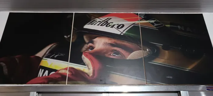 Quadro 3 peças Ayrton Senna - Decoração