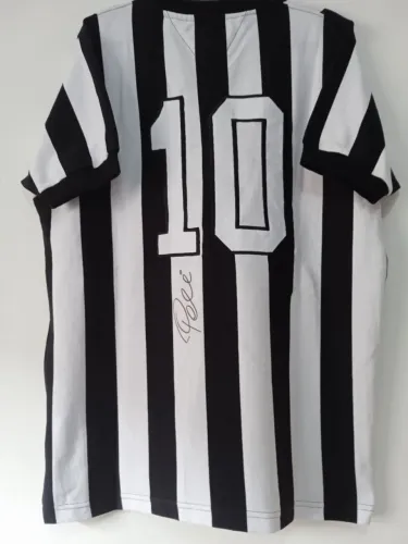 Camisa Santos Athleta Despedida #10 Pelé Autografada Certificada