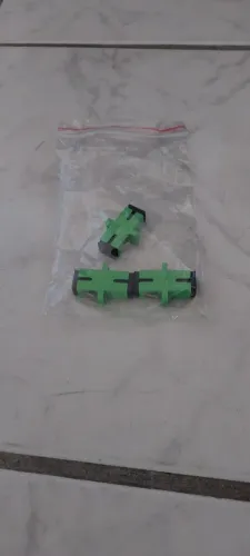 Acoplador Óptico Sc Apc Simplex Sm Verde P/ Dio Fibra Óptica