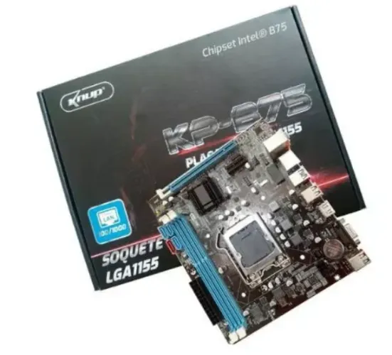 Placa Mãe LGA1155 Knup Chipset B75/H77 Lan 100/1000
