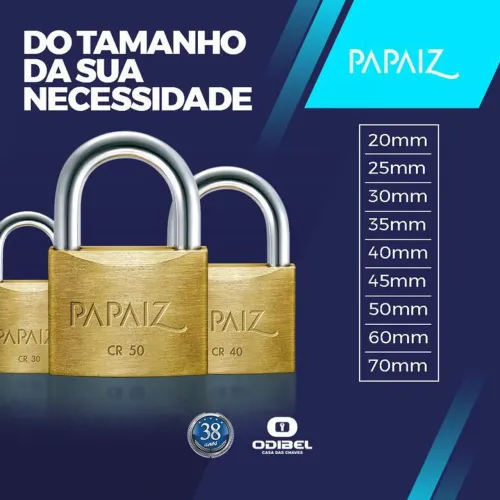 Cadeados Papaiz - Vários Tamanhos