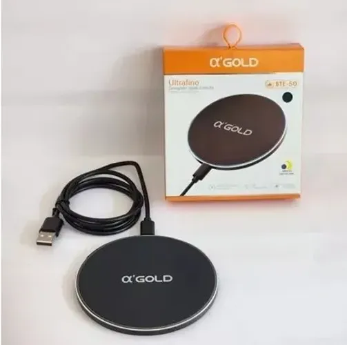 Carregador Rápido Indução Sem Fio Rápido 15w com Sensor A'Gold