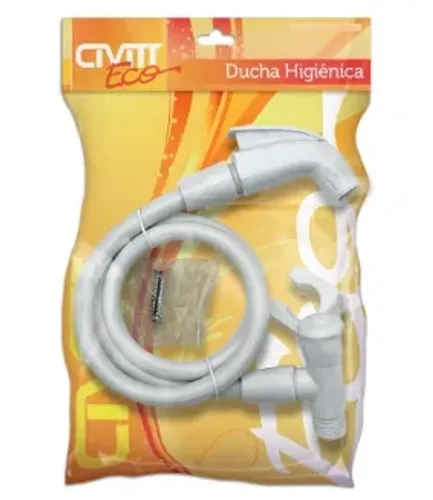 Kit Ducha Higienica 90cm 1/4 Eco Branco Civitt Acabamento Fosco