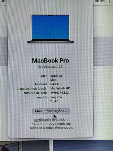 MACBOOK PRO M1 MAX 16" 64 RAM
