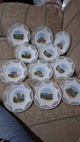 Pratos vintage decoração