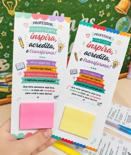 30 Cards para lembrancinha volta aulas