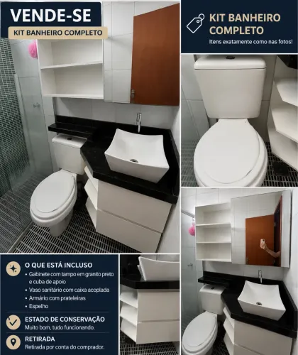 Armário vaso e Cuba 