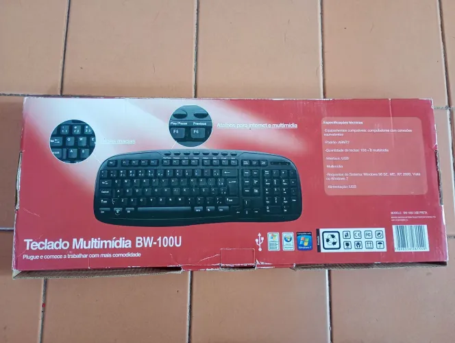 Teclado multimídia novo para Pc