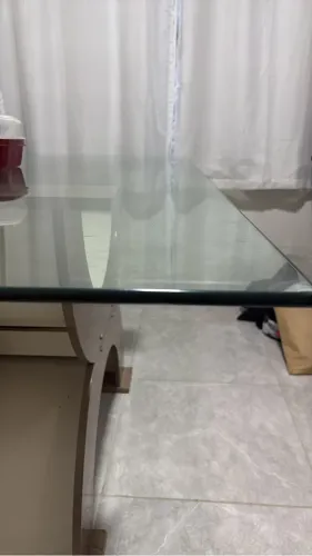 Tampo de mesa de vidro - tamanho 1,80X0,84