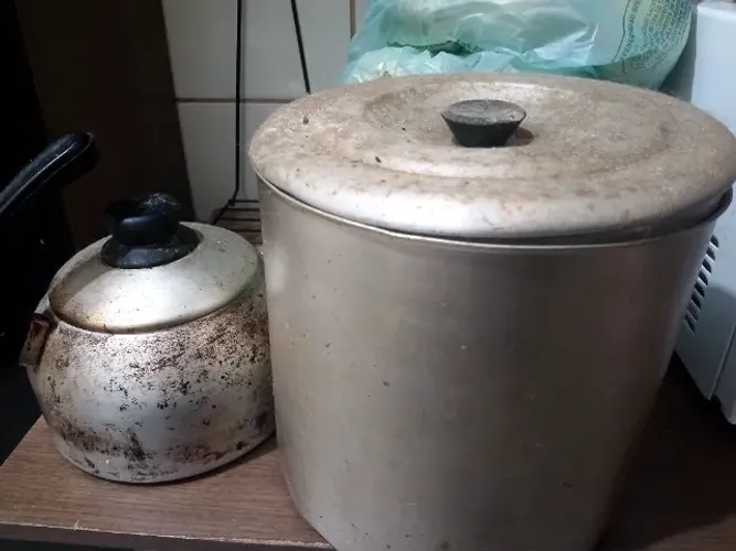 conjuntos Panex e Rochedo de alumínio grosso e polido (PRECISA ARIAR)