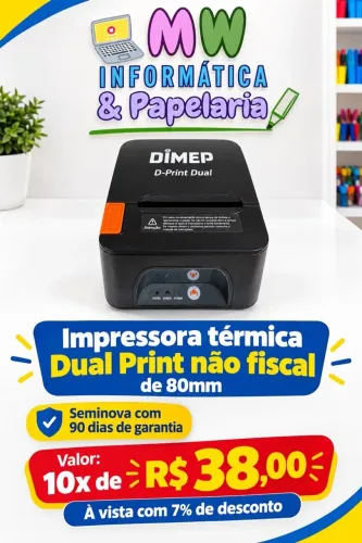 Impressora térmica não fiscal dual print