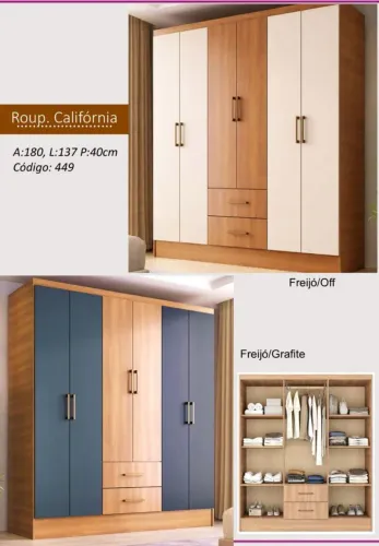NOVOS Guarda Roupa Roupeiro Casal Solteiro sapateira Multiuso a partir de 219,00