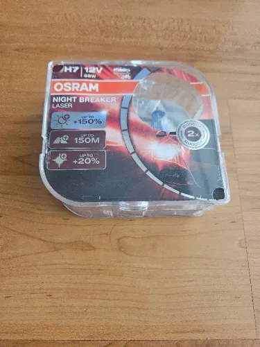 Par Lâmpada Osram H7 Night Breaker Laser 150% 3900k 55w 12v