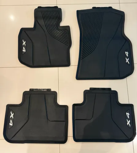 Kit 4 tapetes borracha individuais mais o tapete do porta-malas incluso BMW X4 2018-21