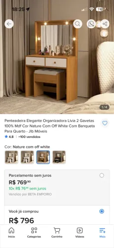 Penteadeira nova