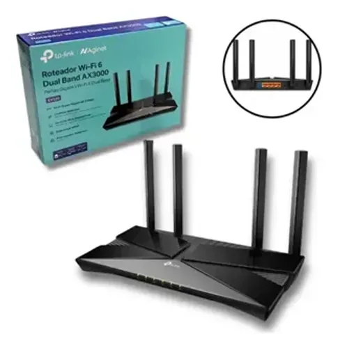 Lote 10 Unidades Lacradas na Caixa - Roteador Tp-Link Ex520 Wi-Fi 6 AX 3000