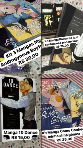 Kit de mangas e Manhwas a partir de R$ 15 reais