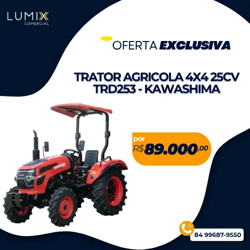 TRATOR AGRICOLA 4X4 25CV TRD253 KAWASHIMA