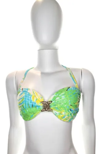 Top Biquini florido verde- Wamp ORIGINAL c/ metal no meio e alça removível