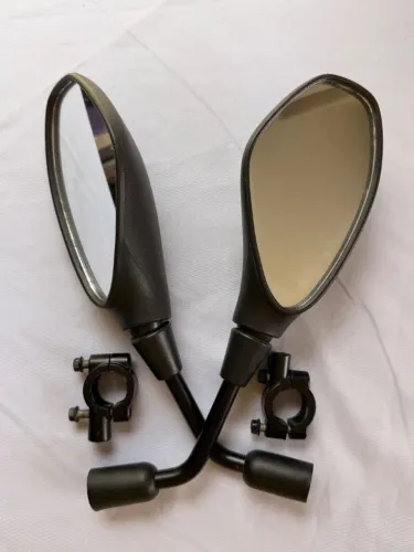 retrovisor gs 650 f800 fixo convexa rosa honda par + abraçadeiras