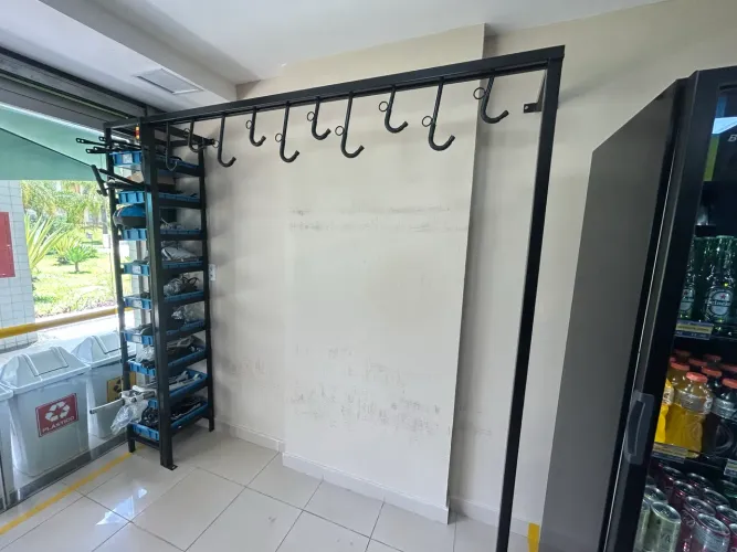 Bicicletário 10 bicicletas. 