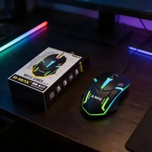Mouse Gamer B-max Iluminação 7 Cores Bm-617 Preto