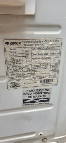 AR-CONDICIONADO GREE 18.000 BTUs