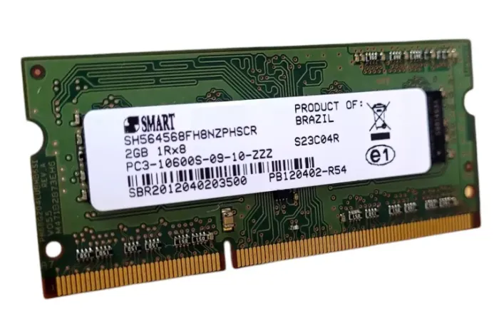 SMART DDR3 Sodimm 2GB 1060MHz Memória RAM