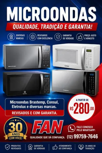 Microondas<br>Brastemp, Consul, Electrolux? <br>Revisados e com garantia<br>