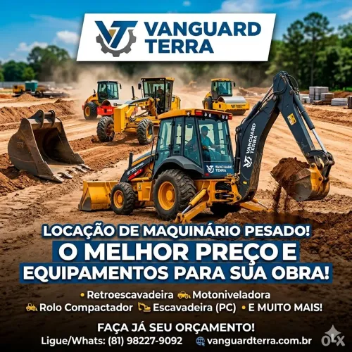 Locação de maquinario pesado e obras em larga escala