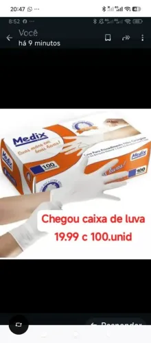 Caixa de luva látex c 100 unidades