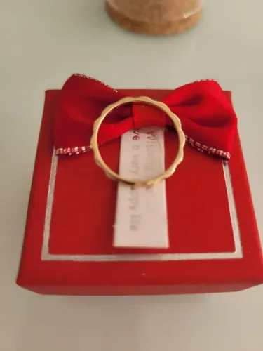 ANEL ONDULADO BANHADO A OURO 18K ROMMANEL (ARO 18)