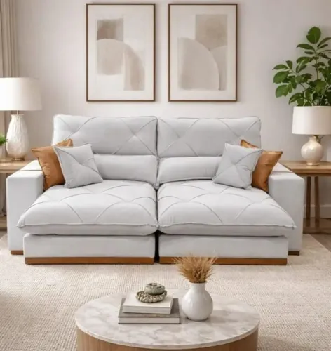 Sofá Gran Bello 4 Lugares - Conforto de Cinema na Sua Sala