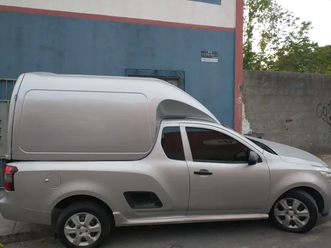 Capota Fibra tipo Baú Chevrolet Montana