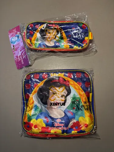 Estojo e lancheira Branca de Neve