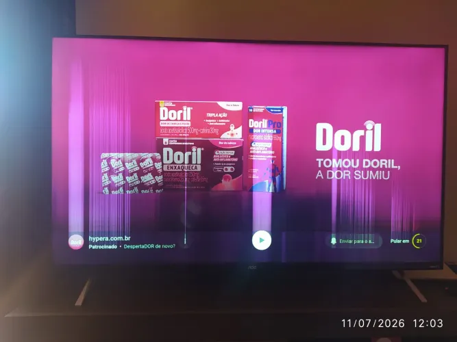Smart tv 50 pegadas AOC ROKU