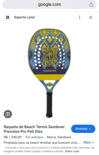 Raquete de Beach tenis precision sandever