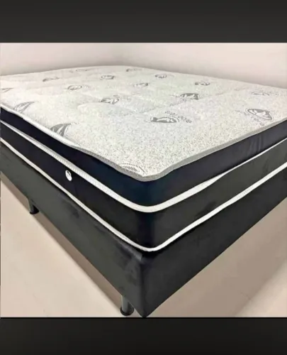 BASE SIMPLES + COLCHÃO 20CM COM MOLAS ENSACADAS OU SEM