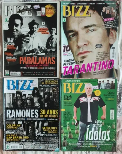 4 REVISTAS SHOWBIZZ - PARALAMAS, TARANTINO...(VENDO SEPARADO)