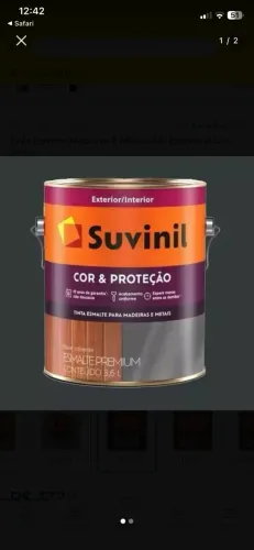 Tinta preta Suvinil madeiras e metais