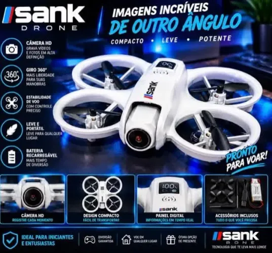 Drone semi novo,com alta resolução nas câmeras