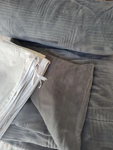 Edredom King Size Plush Cinza - Toque Macio e Extra Quente + capa (Duvet)